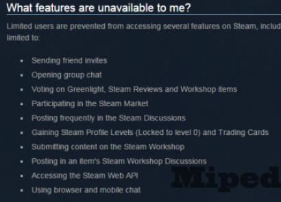 New restrictions for only registered Steam accounts How to remove an unlimited Steam account