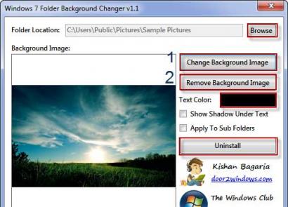 How to change the background in any Windows folder
